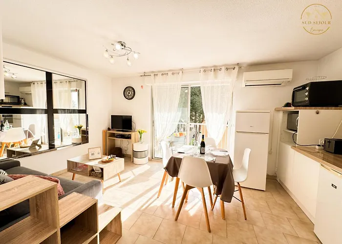 L'echappee Verte - T2 - Confort -piscine - Tennis- Parking - Climatisation - Sudsejourconciergerie Appartement Canet-en-Roussillon